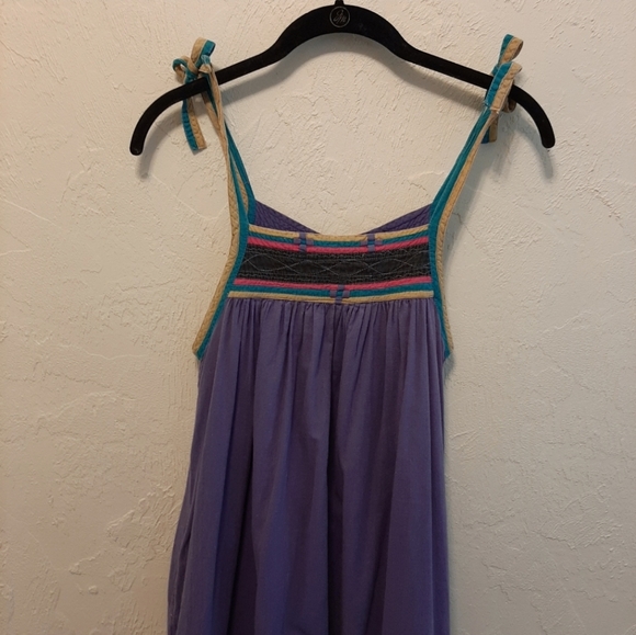 RARE Vintage 1970s S. Kumar Indian Cotton Smock Sun Dress XS/S - Picture 11 of 13